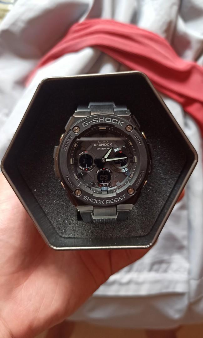 9成9新淨）CASIO G-Shock GST-S100G-1B, 名牌, 手錶- Carousell