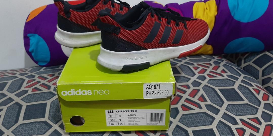 ADIDAS NEO CF RACER SIZE 35.5 (Category: Babies & Kids Fashion) located in Caloocan City. Submitted by otenticnic (Listing ID 279688613, Image 3). Description: more pics upon request. slightly used..