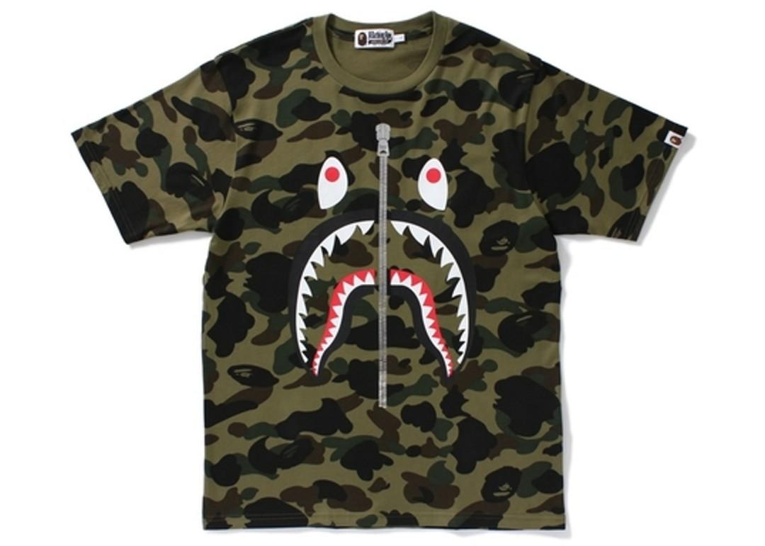 bape camo shark t shirt