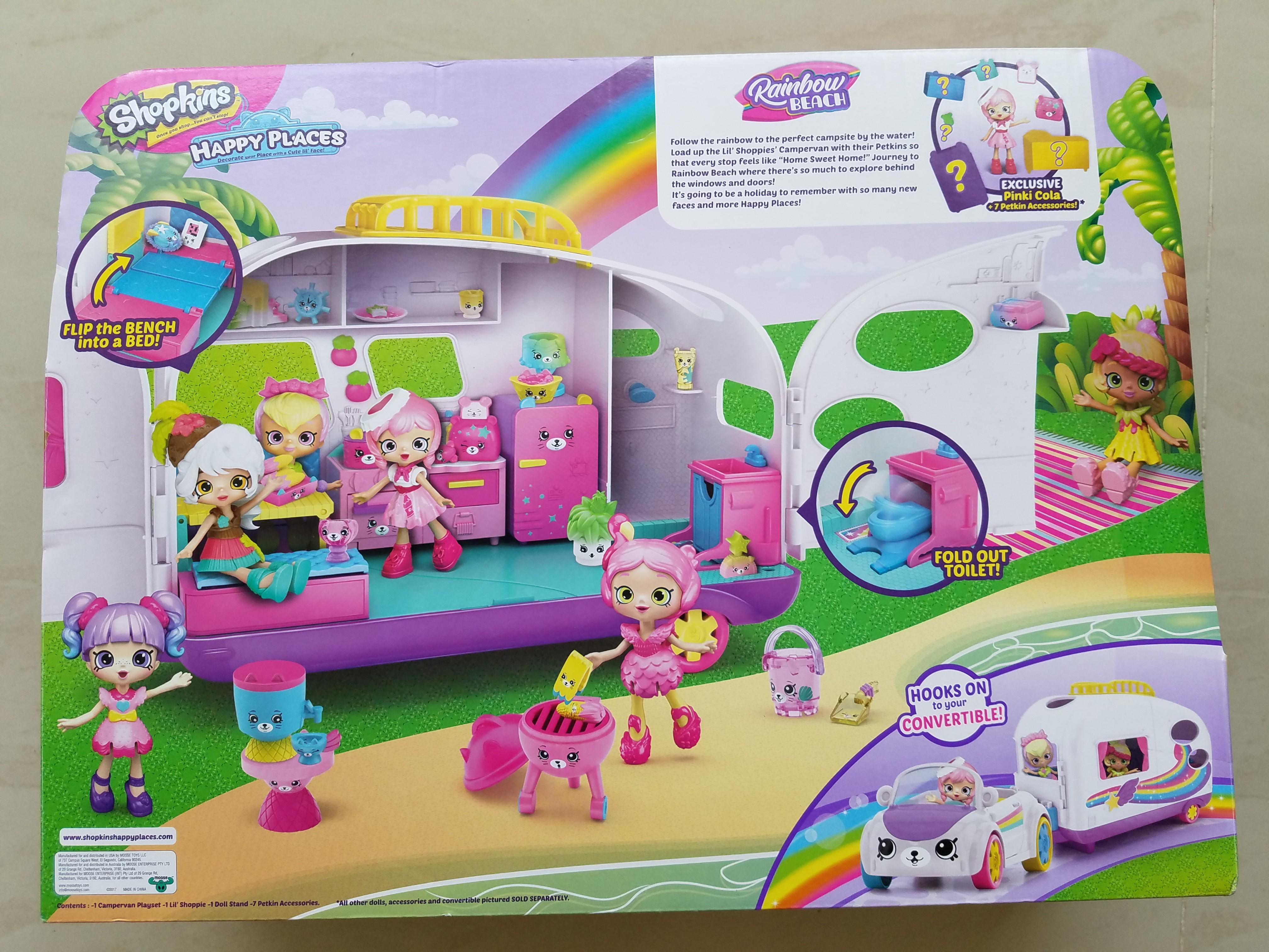 BNIB Shopkins Happy Places Rainbow Beach Happpy Campervan Hobbies