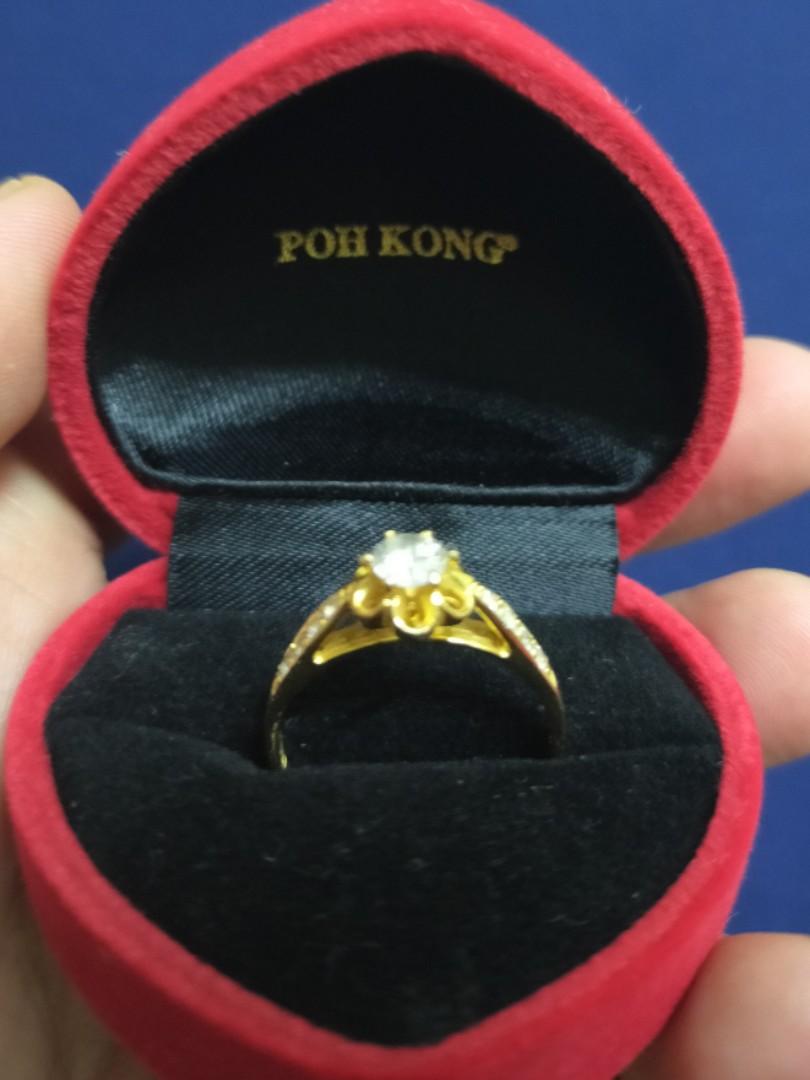 Cincin Emas Batu Permata Zirconia 750 Poh Kong Women S Fashion Jewellery On Carousell