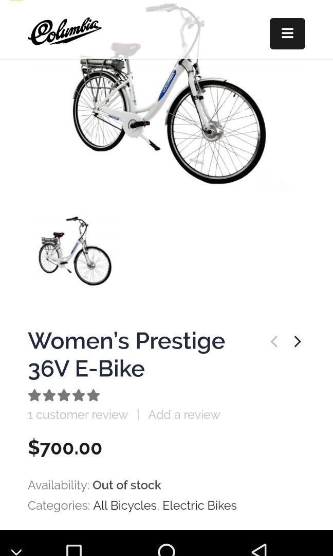 Columbia 700c richmond women's electric best sale bike