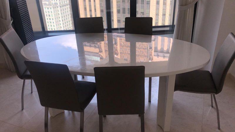 Dining Table (Category: Tables & Sets) located in Singapore. Submitted by msryma (Listing ID 280599673, Image 1). Description: Condition : Good Used for display purposes Can fit up to 6-7 seater Dining table only without chair First come first served basis .
