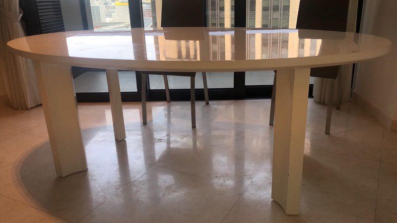 Dining Table (Category: Tables & Sets) located in Singapore. Submitted by msryma (Listing ID 280599673, Image 2). Description: Condition : Good Used for display purposes Can fit up to 6-7 seater Dining table only without chair First come first served basis .