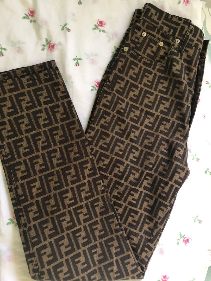 fendi monogram vintage pants, Women's 