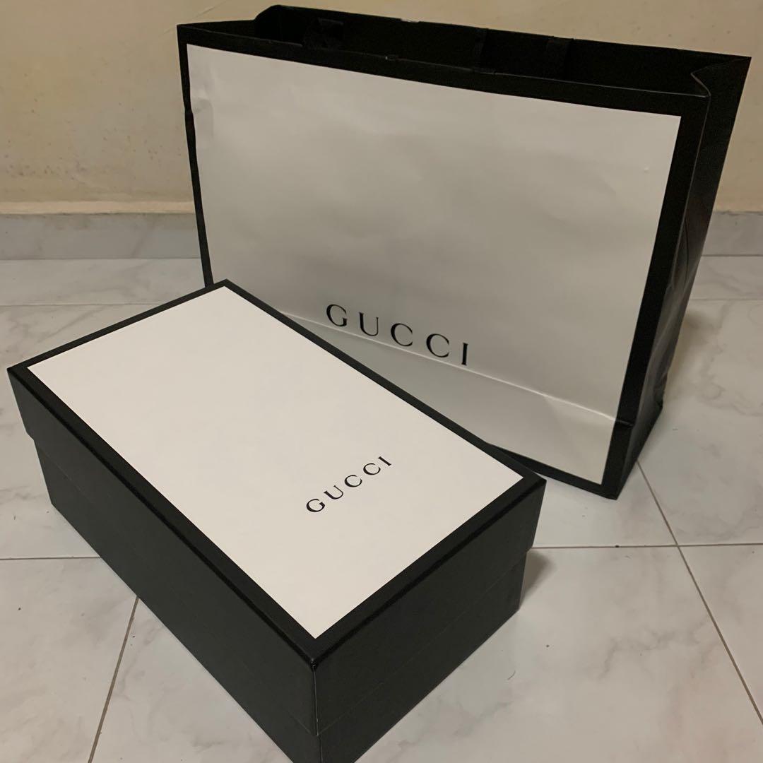 Gucci Shoe Box and Paper Bag, Luxury, Sneakers & Footwear on Carousell