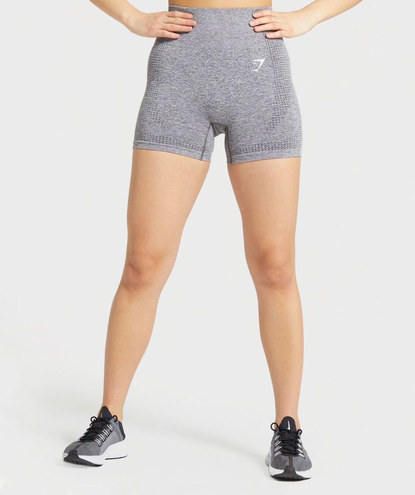 GYMSHARK VITAL SEAMLESS SHORTS IN SMOKEY GREY MARL, Women's Fashion,  Bottoms, Other Bottoms on Carousell
