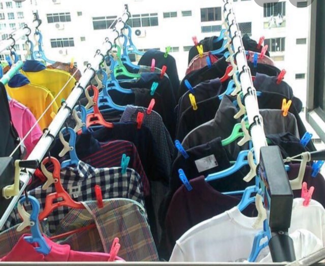 HDB Bamboo Pole Pulley, Furniture & Home Living, Bathroom & Kitchen