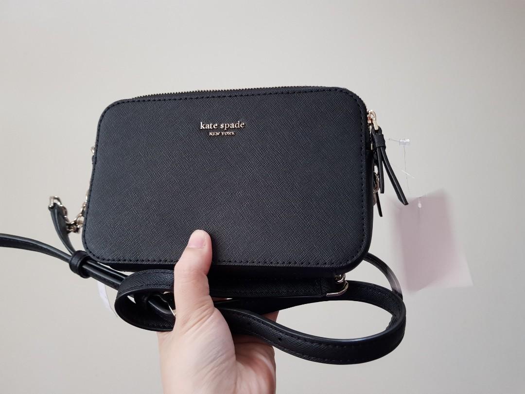 INSTOCK SALE Kate Spade Cameron Double Zip Small Crossbody Bag Black Color AUTHENTIC Women s Fashion Bags Wallets Cross body Bags on Carousell