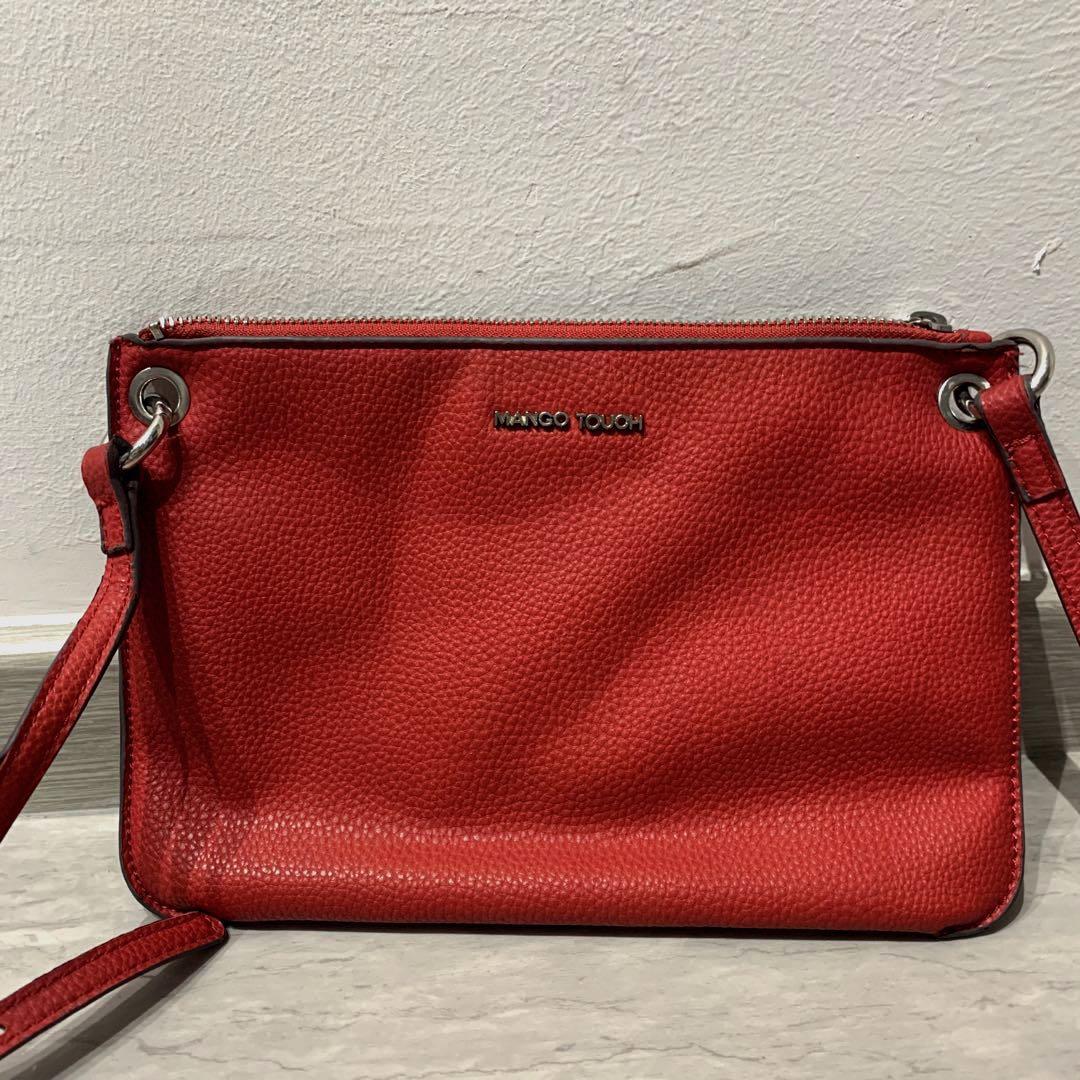 mango maroon solid sling bag