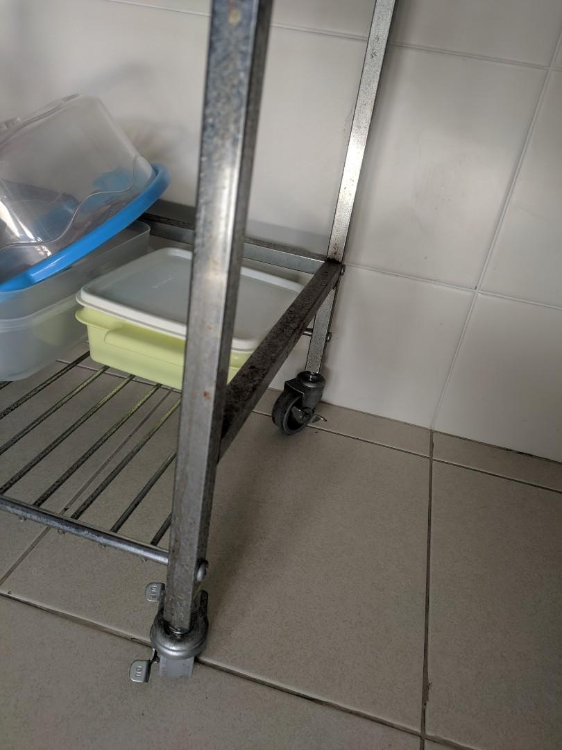 Marble top kitchen trolley with wheels, Furniture & Home Living