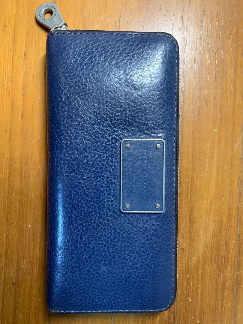 Marc By Marc Jacobs Navy Blue Leather Long Wallet