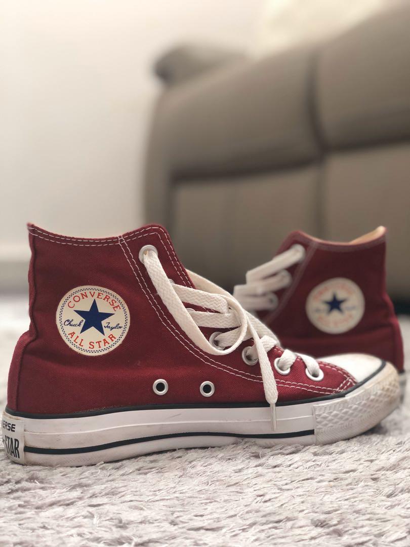 Maroon Converse high top