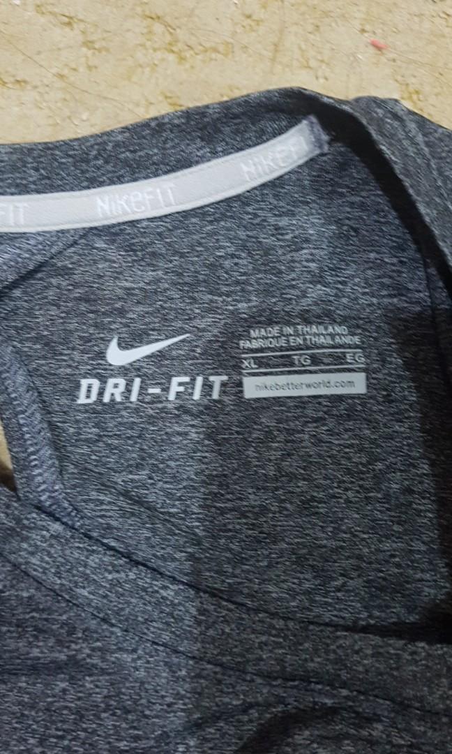 NIKE Dri-Fit (Charcoal Marl) (Category: Activewear) located in Quezon City. Submitted by adiesaur (Listing ID 280721467, Image 3). Description: RFS Decluttering Fits Medium to Large frames.