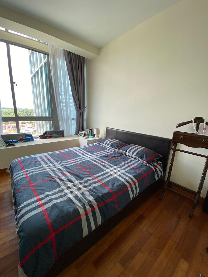 Queen Size Bed Frame with Mattress USED, Furniture & Home Living