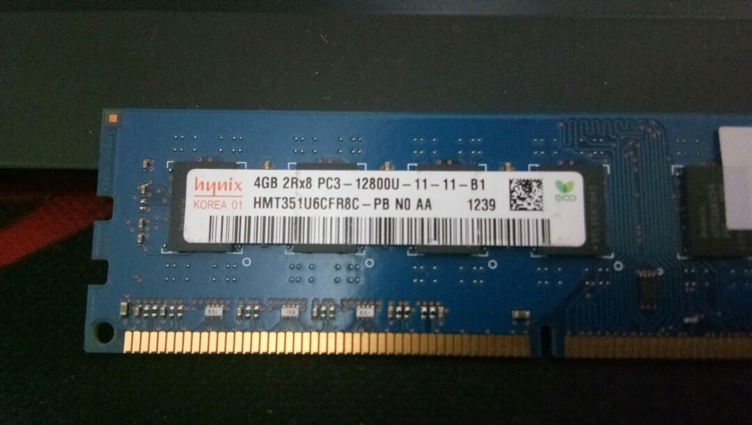 Hynix 4gb 2rx8 Pc3 12800u 11 12 B1 SK Hynix 4GB 2Rx8 PC3-12800U-11-12-B1 RAM, Computers & Tech, Parts