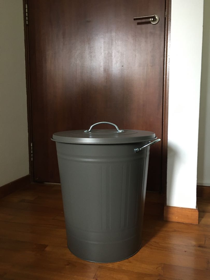Trash Bin with Lid (IKEA Knodd), Furniture & Home Living, Cleaning