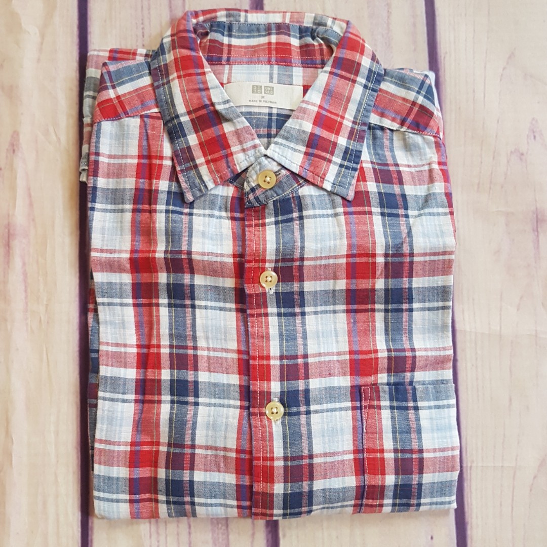 uniqlo checkered polo