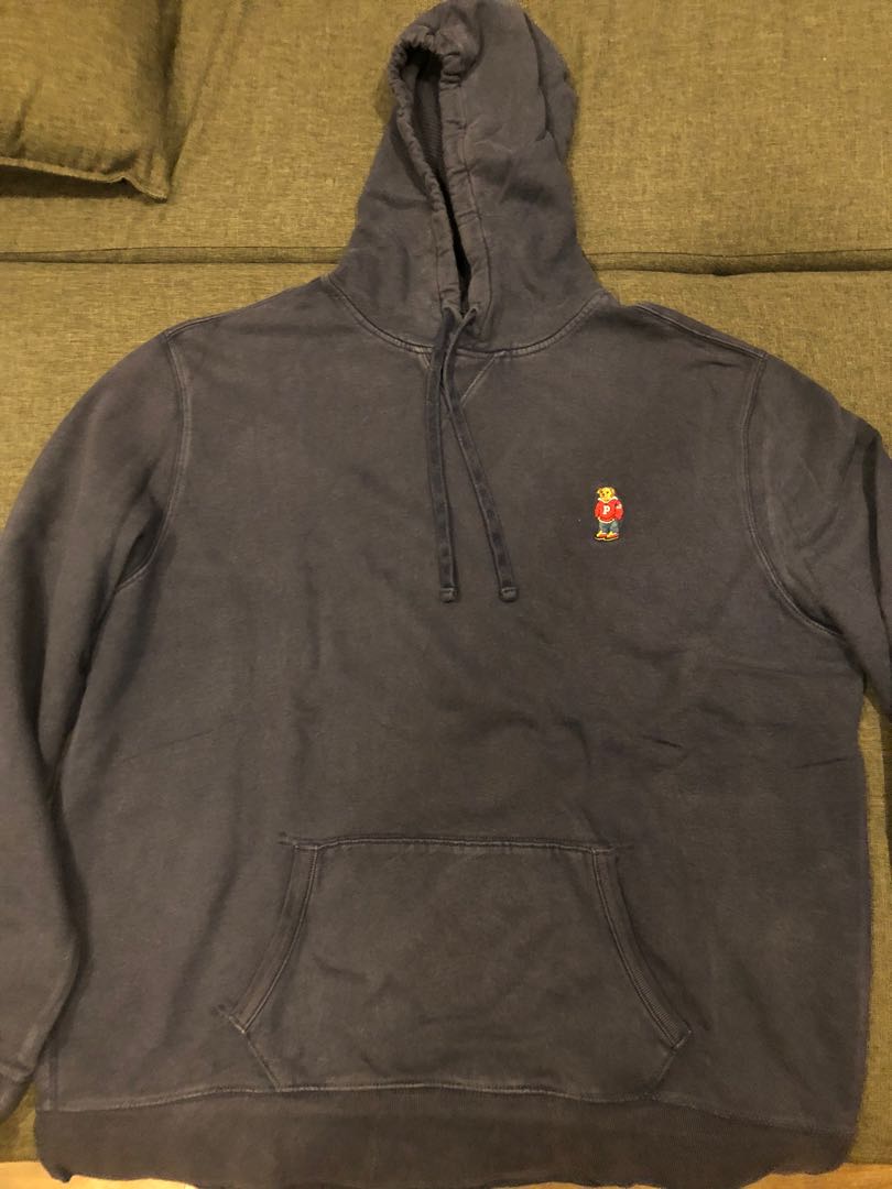 navy blue polo bear hoodie