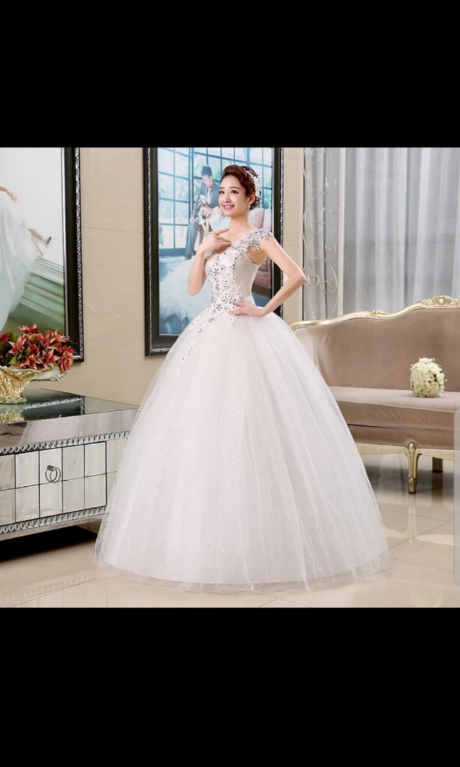 White diamond wedding dress clearance