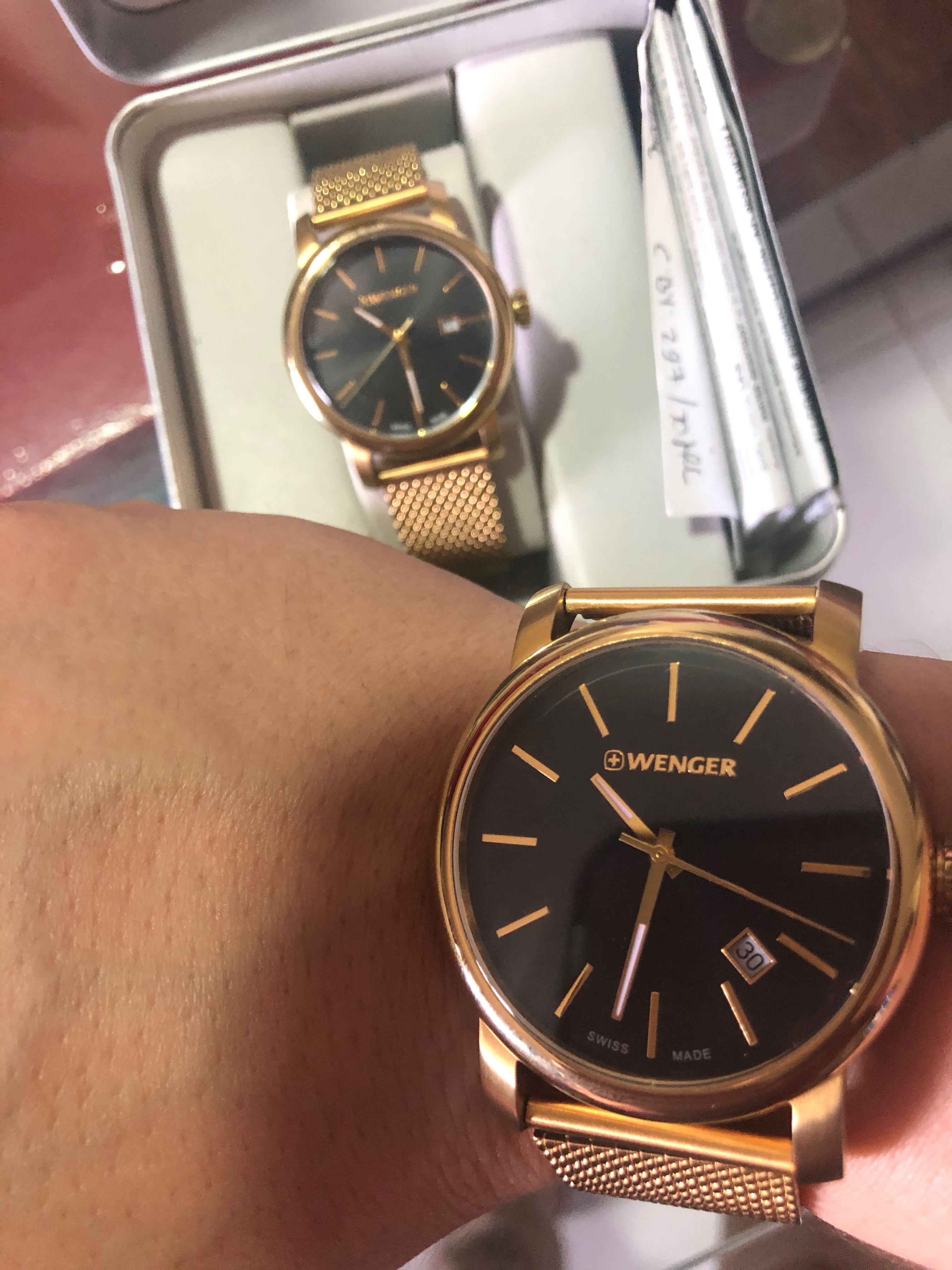 Wenger gold watch sales