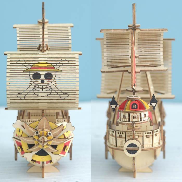 Wooden Art kigumi One Piece Thousand Sunny, Hobbies & Toys