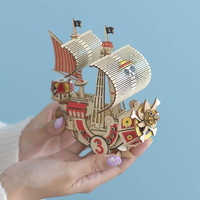 One Piece Thousand Sunny Wooden Art ki-gu-mi 3D Puzzle From Japan