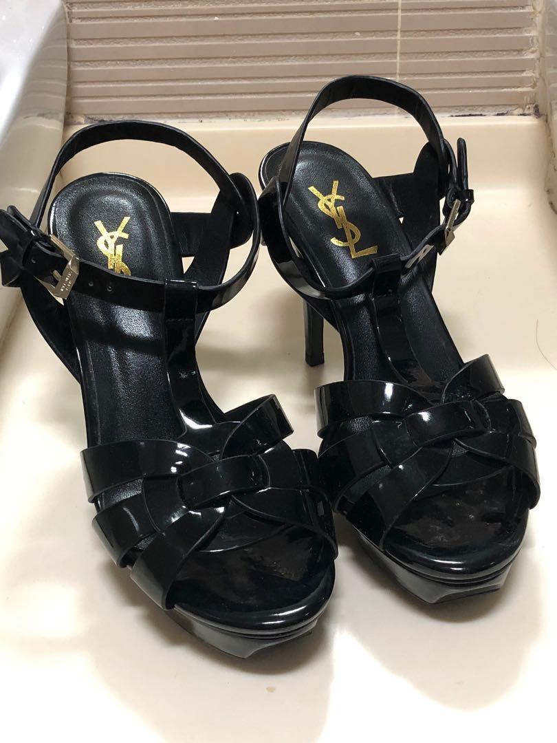 3.5 inch black strappy heels