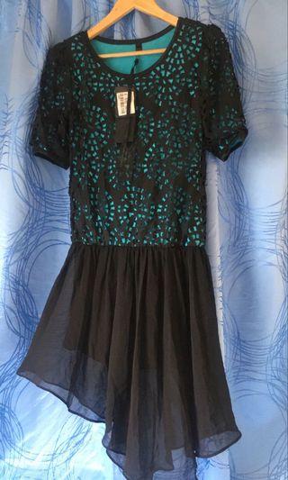 Black with teal inner dress