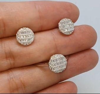 18k White Gold Round Diamond Illusion Set