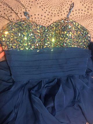 Le chateau blue sequence formal dress