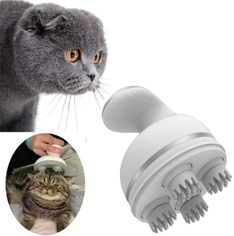 5200) FXQIN Cat Massager Electric, Dog Automatic Scalp Massager Pet
