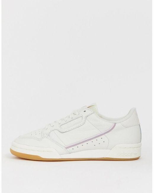 Adidas continental 80s lilac and off white Men s Fashion Footwear