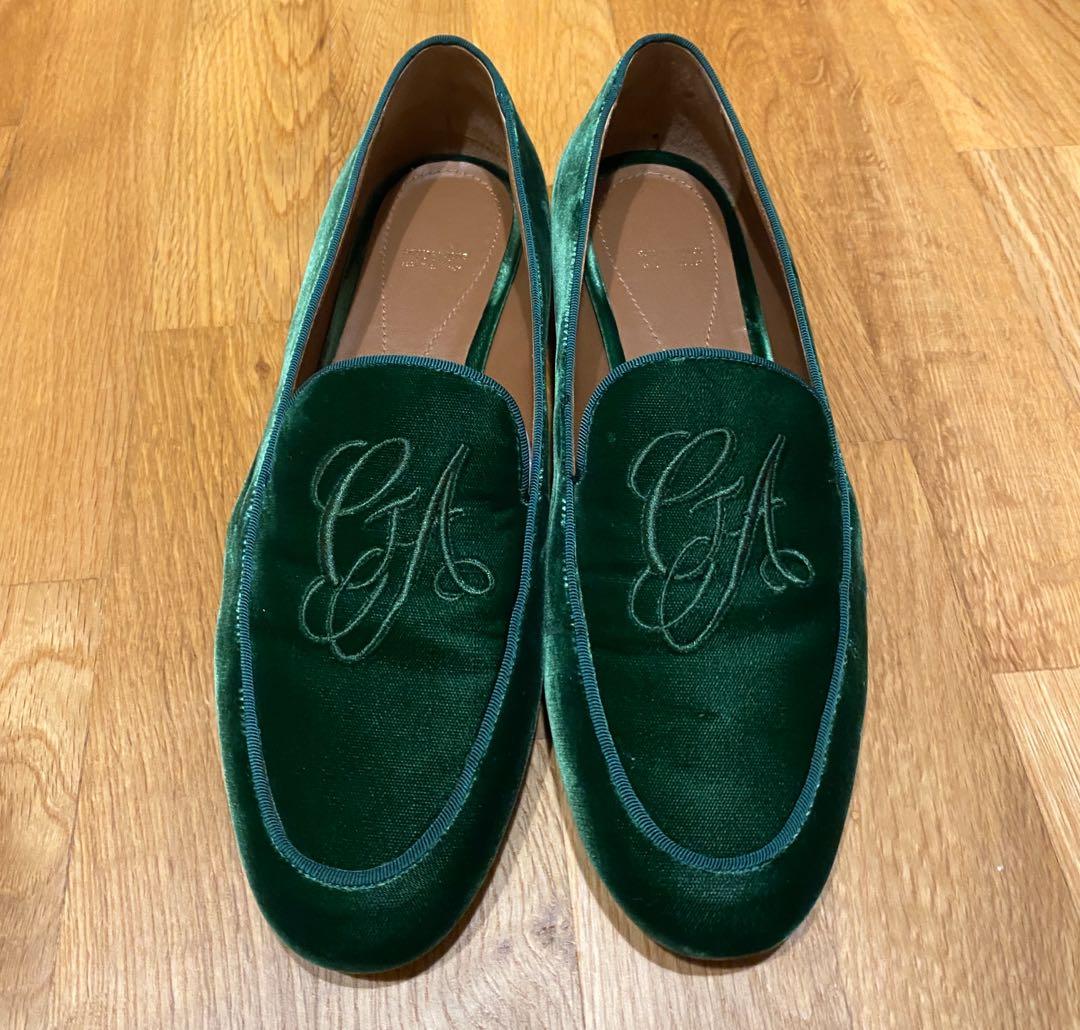 emerald green shoes flats