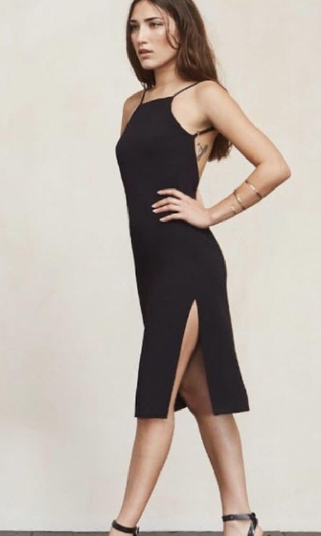 Backless dress black clearance