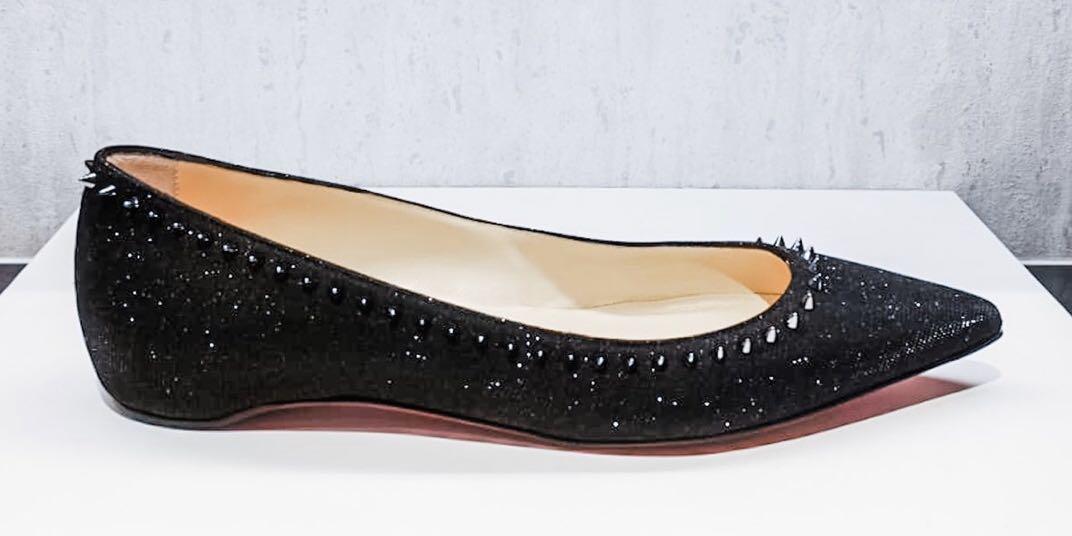 Christian louboutin glitter sales flats
