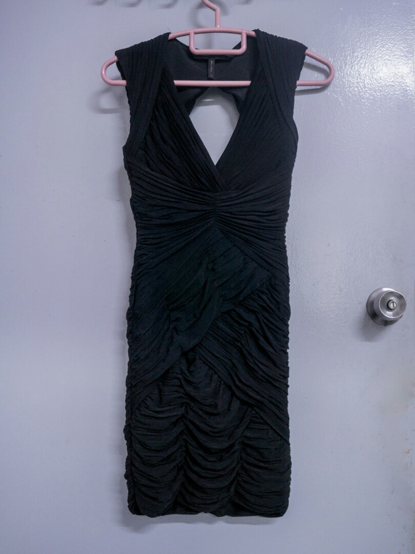 bcbg black cocktail dress