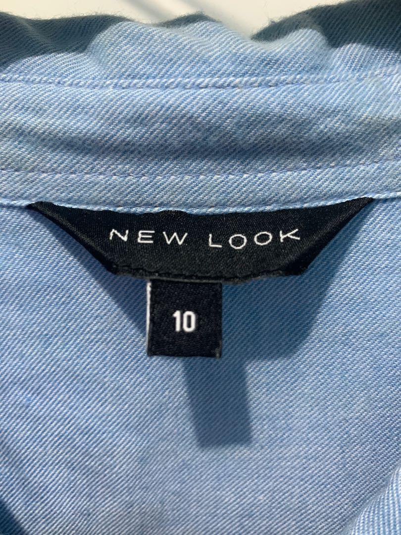 Blue Denim Top New Look, Fesyen Wanita 