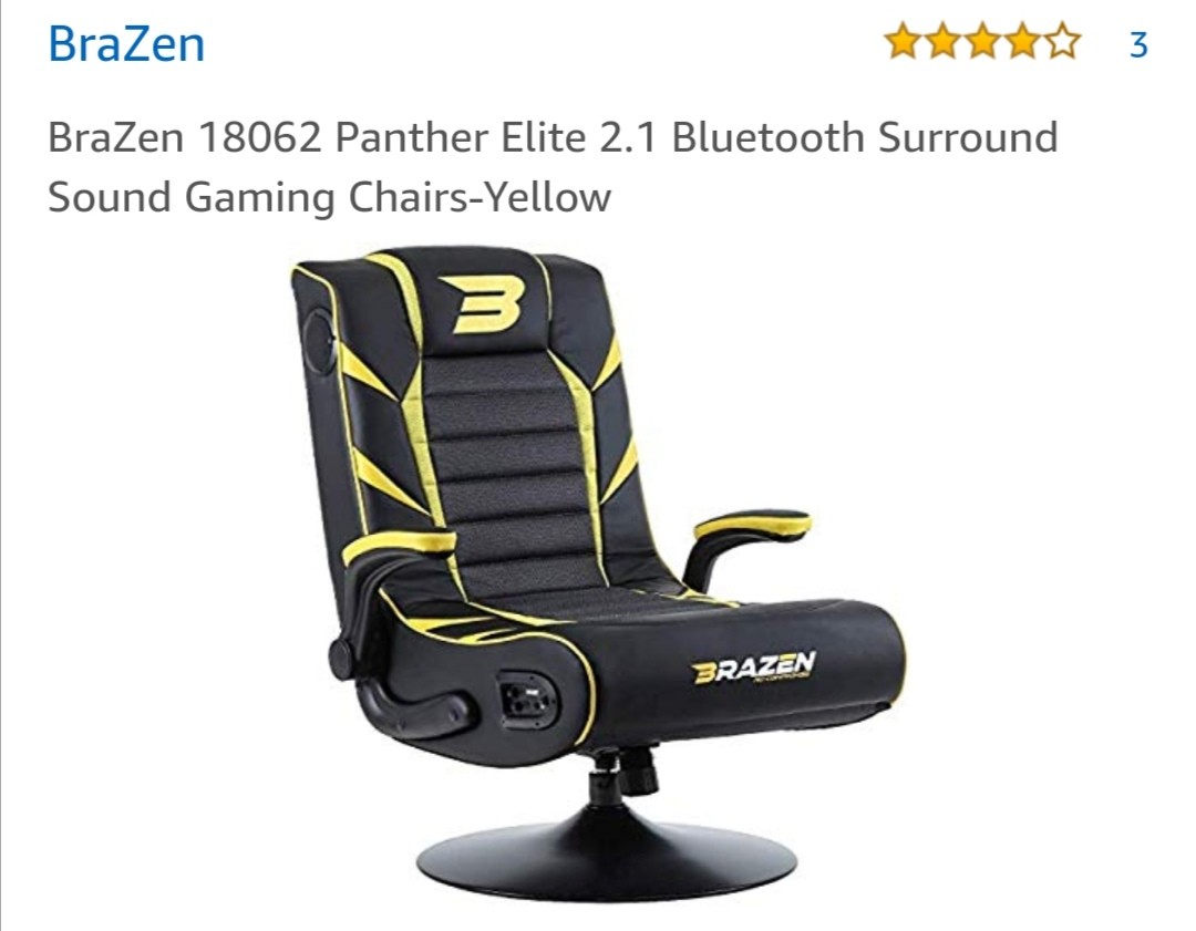 Brazen panther elite 2.1 Bluetooth gaming chair Furniture Home Living Furniture Chairs on Carousell