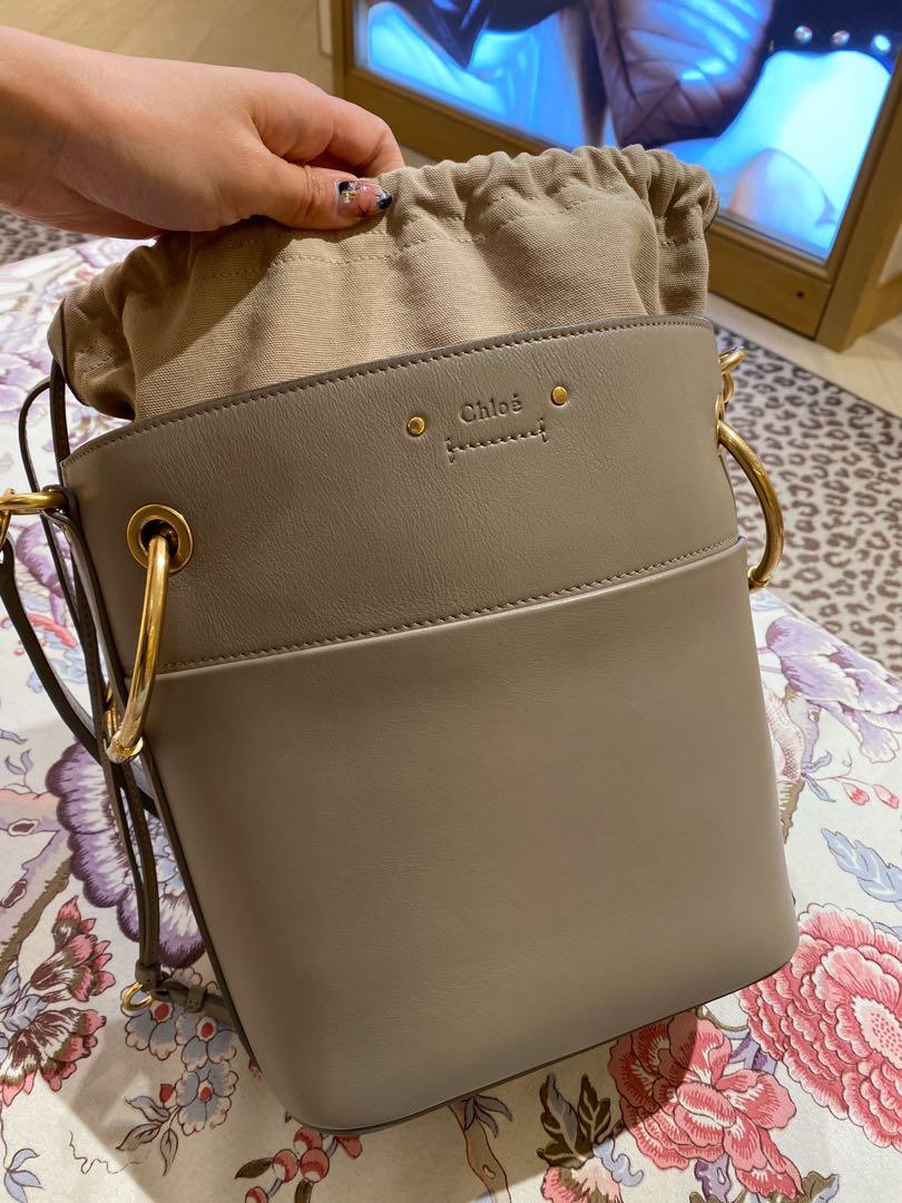 Chloé roy small leather bucket bag best sale