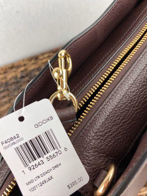 Coach drew zip leather satchel online