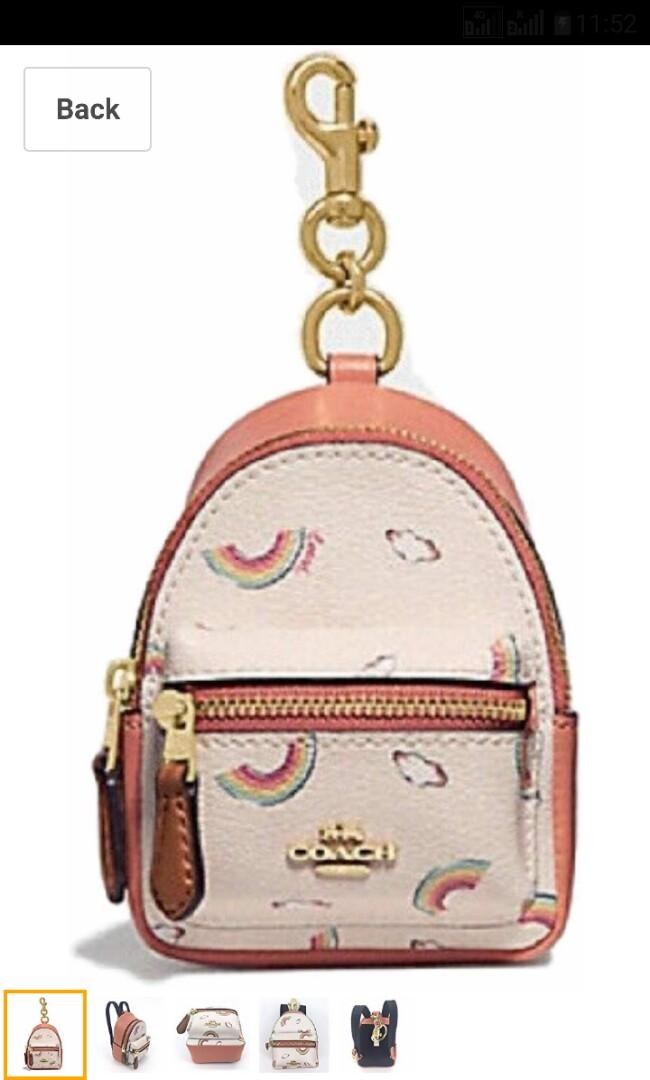 coach mini backpack coin purse