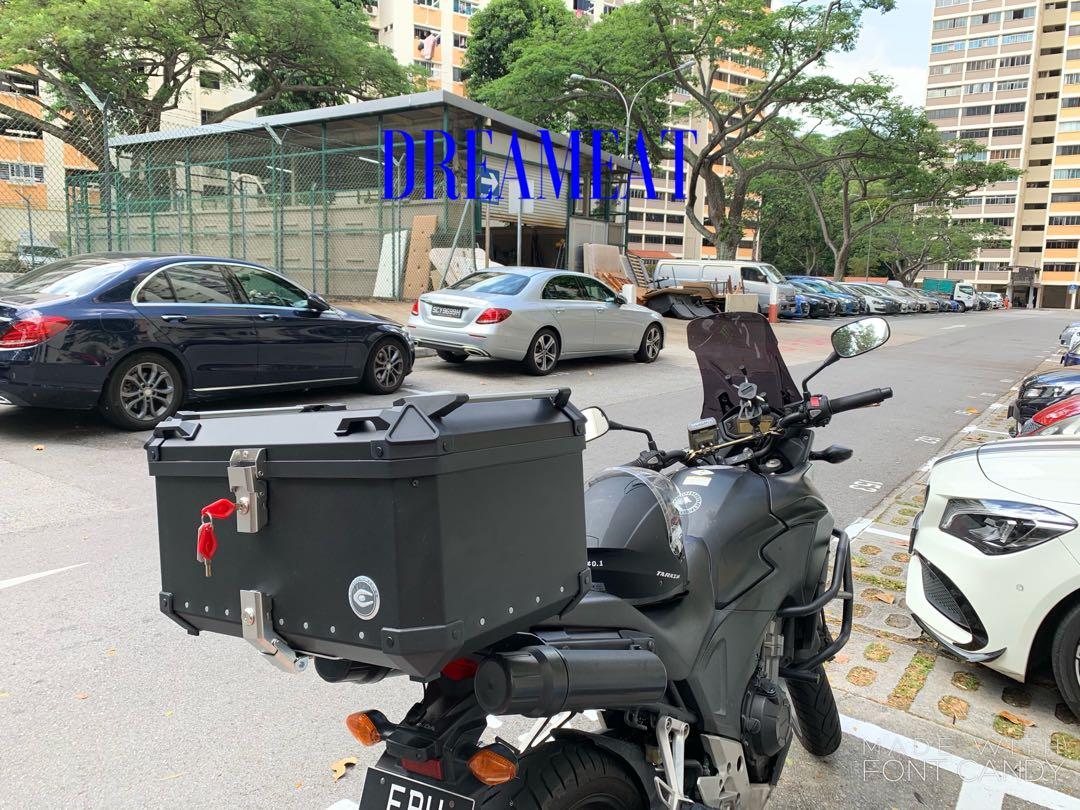 COOCASE X3 60L PREMIUM BLACK ALUMINIUM TOP BOX(LATEST VERSION)(FREE