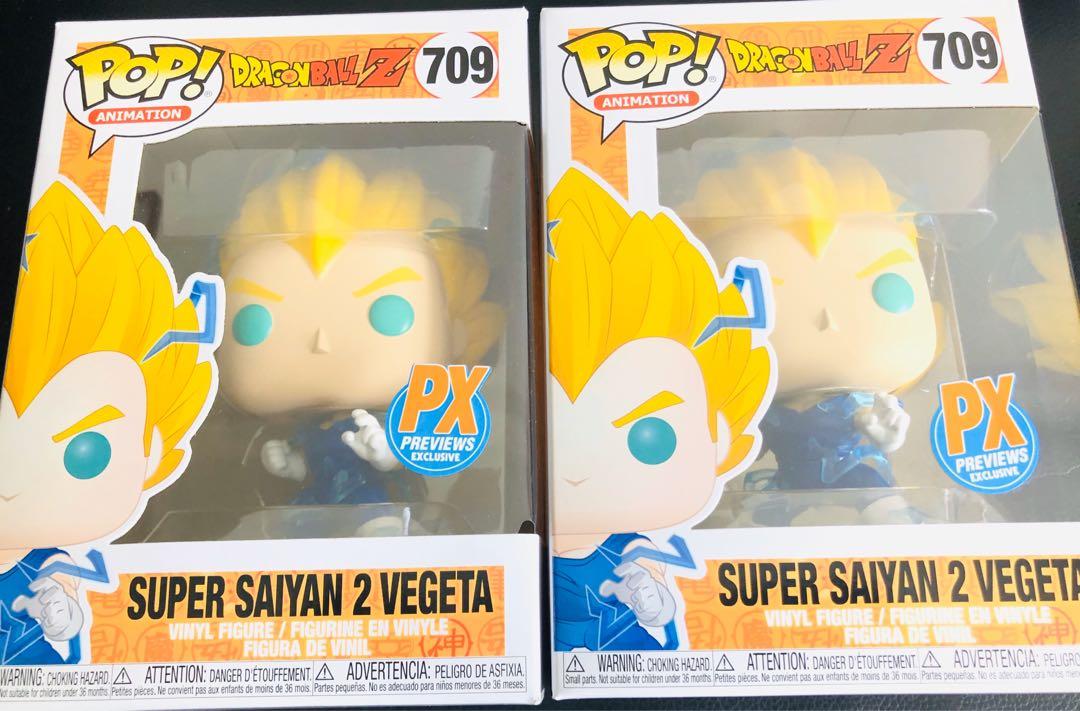 NOBOX POP Exclusive Dragon Ball Z Super Saiyan Blue Goku Vegeta Vinyl Figure Toy 