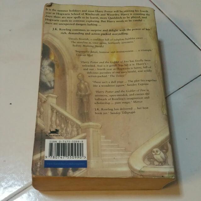 Harry Potter And The Godlet Of Fire Book Books Stationery Fiction On Carousell