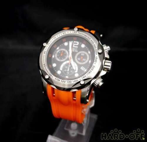 Invicta 20072 Men s 51mm Speedway Quartz Silicone Watch Silvertone Orange