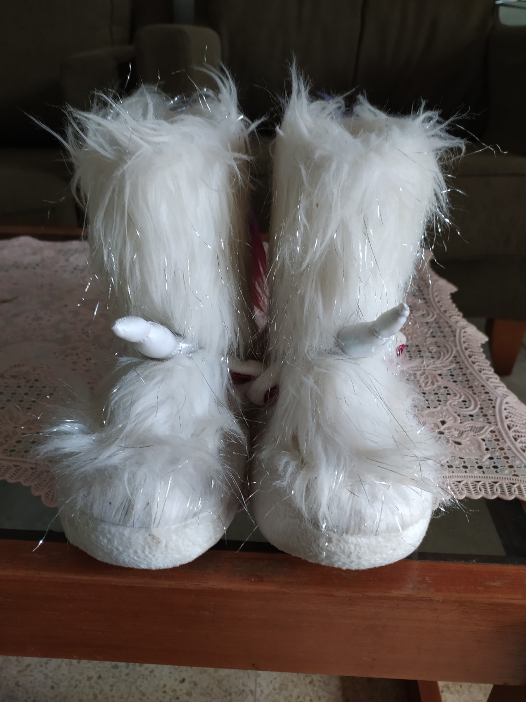 Justice unicorn slipper boots preloved not smiggle etc Bayi