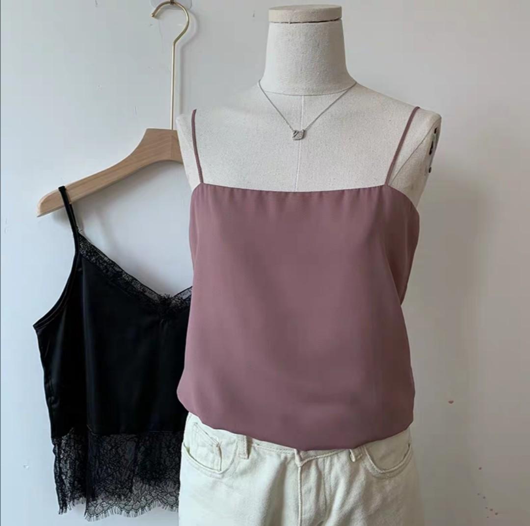 Mauve Cami Top, Women's Fashion, Tops, Sleeveless on Carousell