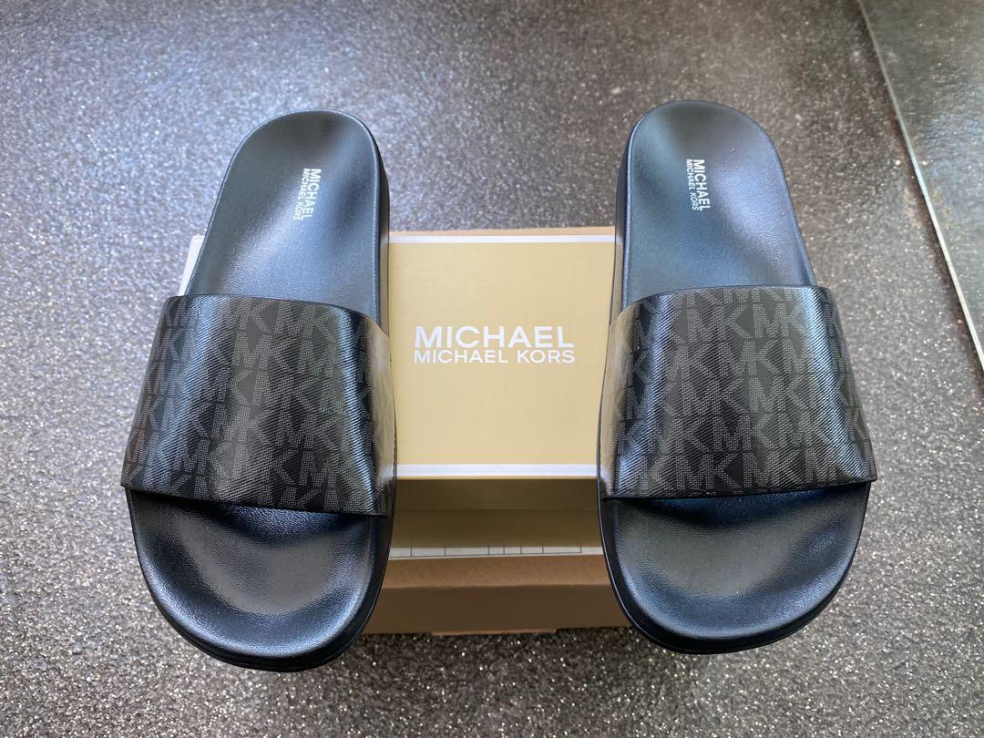 michael kors slippers mens grey
