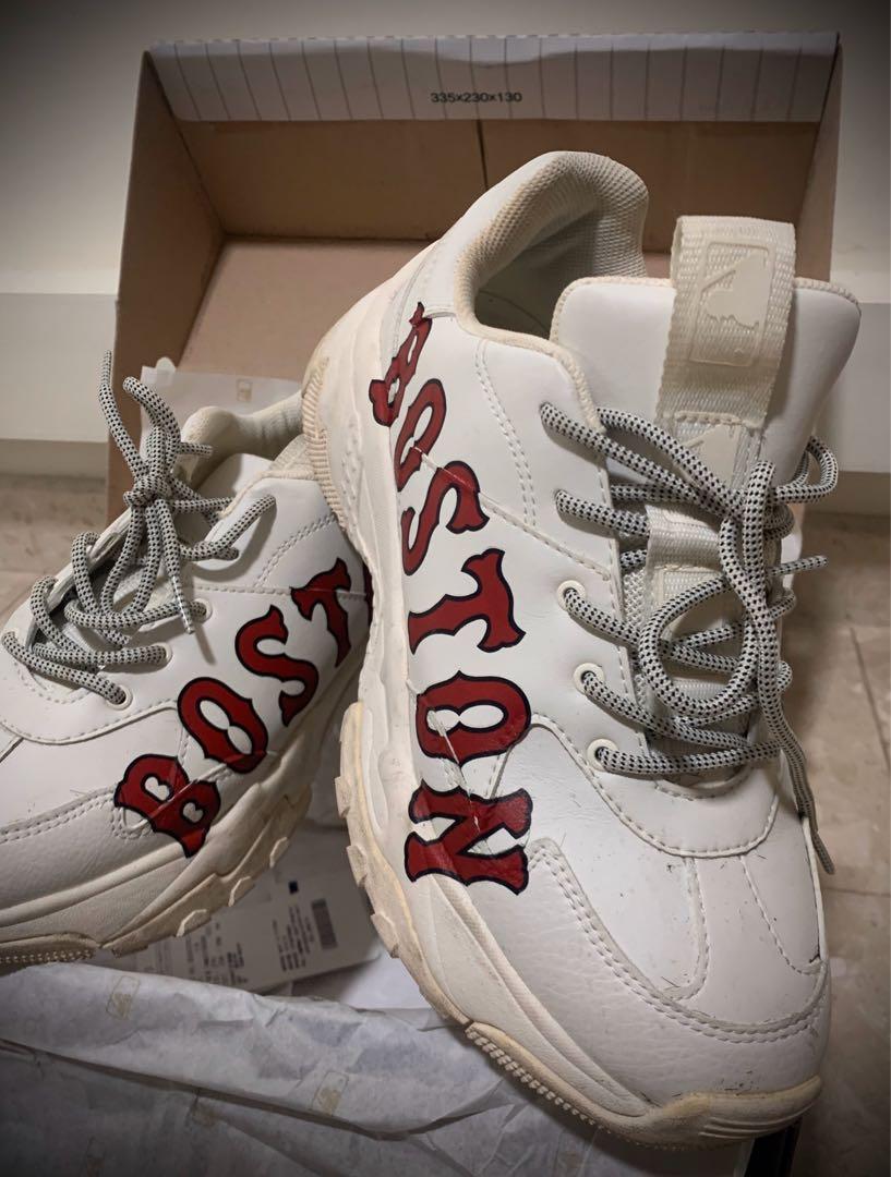 Giày Sneaker nữ MLB B BigBall Chunky Mono Heel Boston Red Sox DBeige